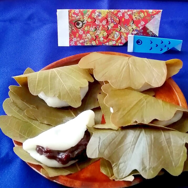 電子レンジでお手軽・もっちり✳️柏餅✳️こどもの日